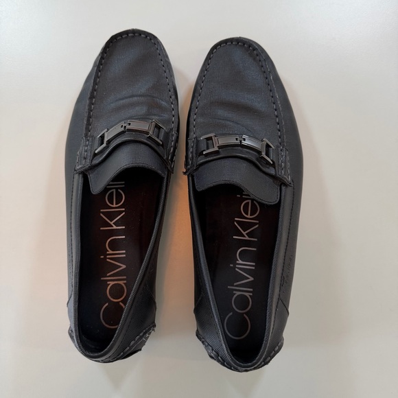 Calvin Klein Magnus Men’s 12 EU 45.5 Casual Slip On Driving Loafer Black Leather main image 5
